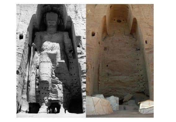 Budas de Bamiyán (antes y después)