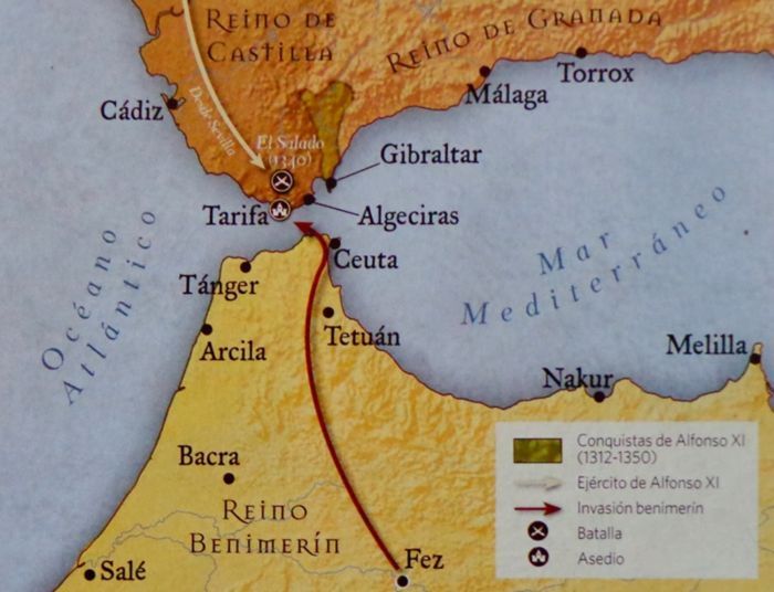 mapa de sultanato benimerín reino Granada